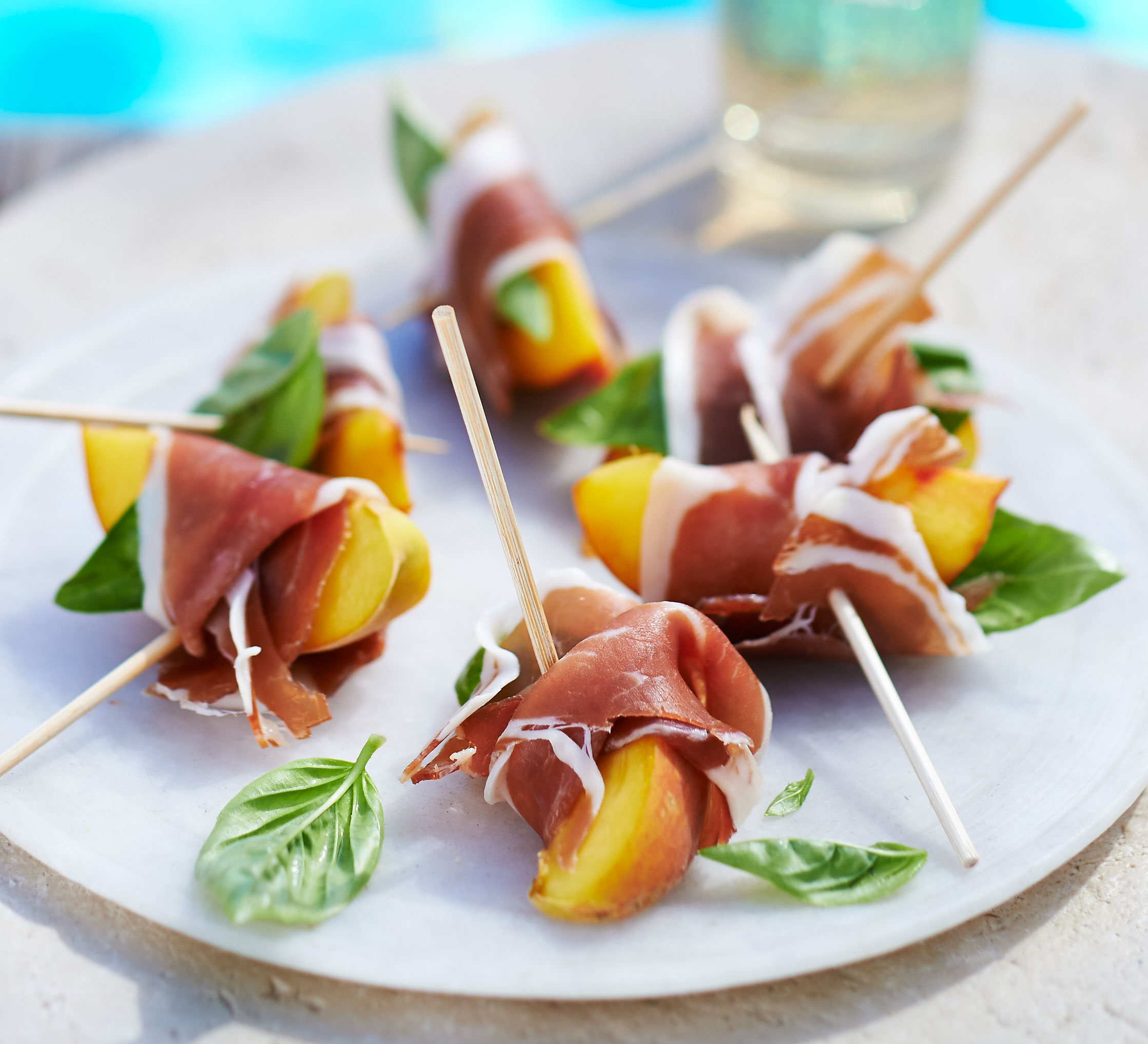 Ham & peach nibbles