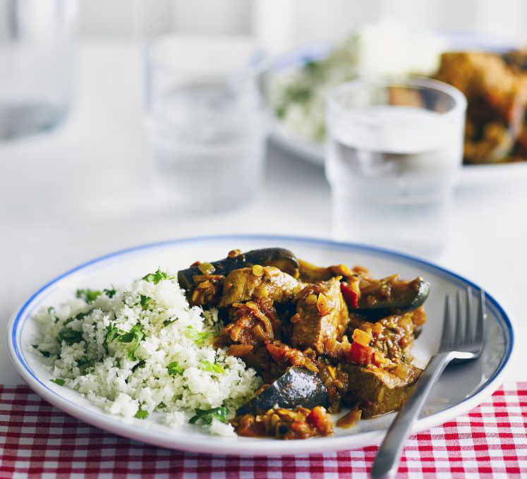 Home-style pork curry with cauliflower rice