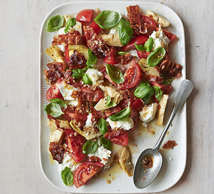 Italian-style salad with crisp pancetta