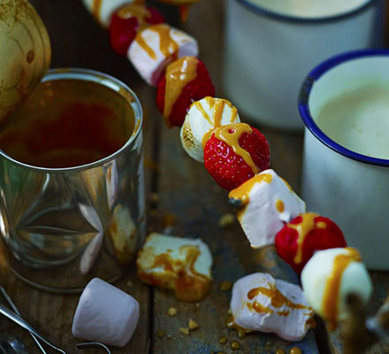 Marshmallow & strawberry kebabs