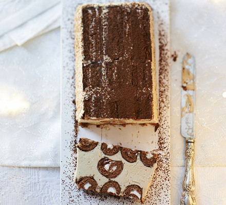 Iced choca-mocha terrine