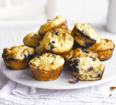 Nutty blueberry muffins