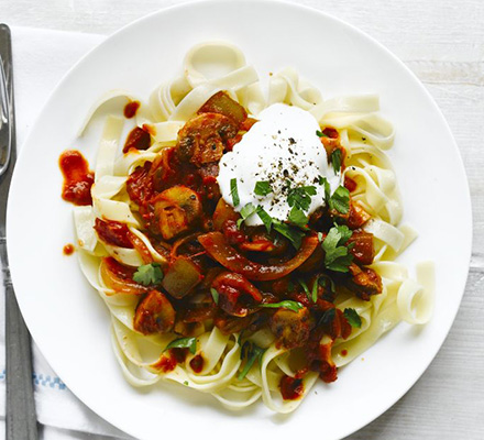 Mushrooms paprikash