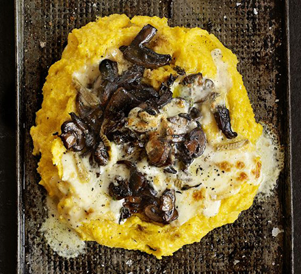 Creamy polenta & mushroom ragout