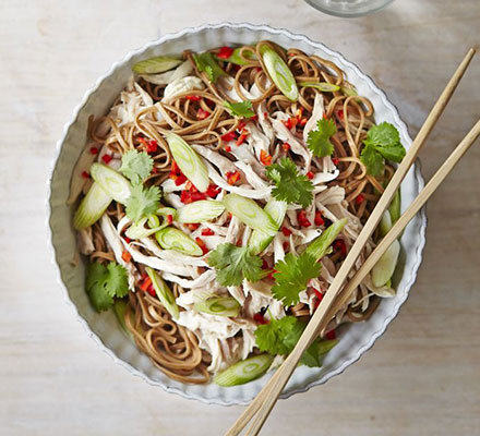 Cold chicken noodle salad