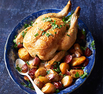 One-pot chicken with chorizo & new potatoes