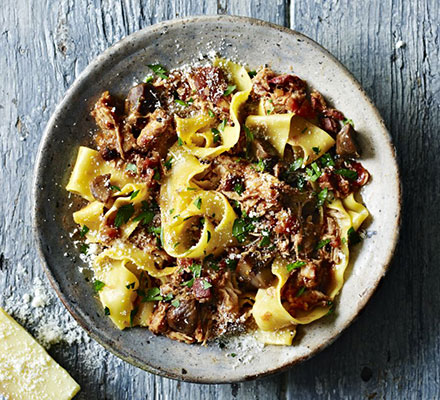 Pappardelle with rabbit & chestnut ragu