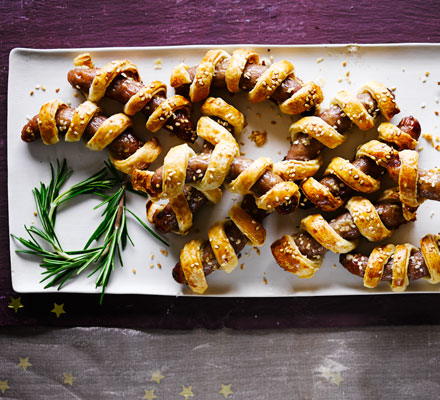 Pigs in puff pastry blankets