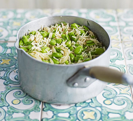 Broad bean & dill pilaf