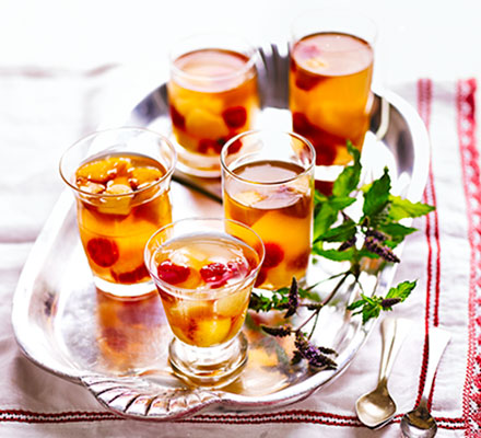 Pink grapefruit, raspberry & mint jellies