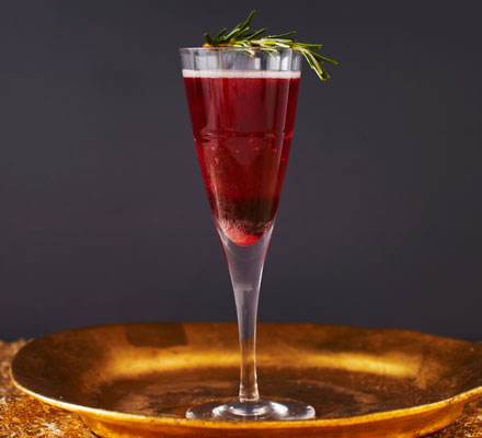 Pomegranate rosemary spritzer