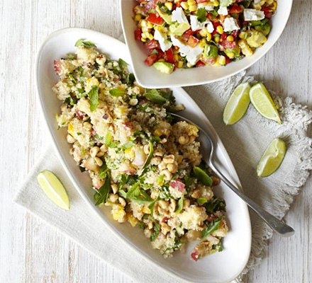 Summer fruit quinoa salad