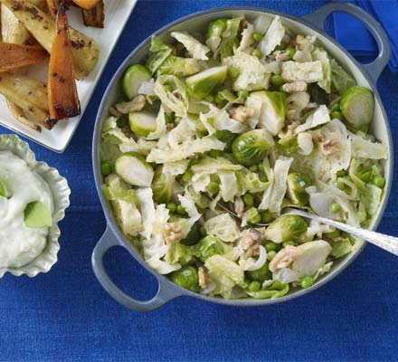 Mixed greens with walnuts