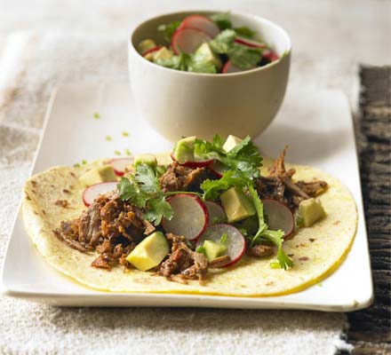 Pulled pork with Mexican almond mole sauce