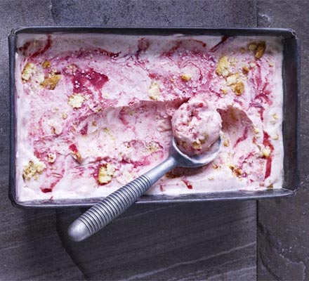 Plum & amaretti semifreddo