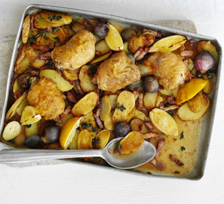 Lemon & oregano chicken traybake