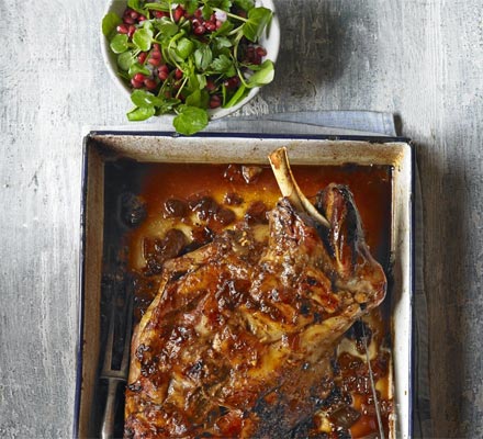 Slow-roast Persian lamb with pomegranate salad