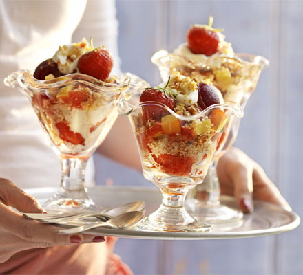 Fruity summer sundaes