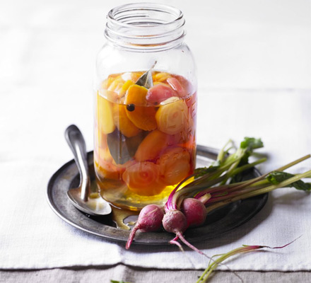 Pickled golden beetroot