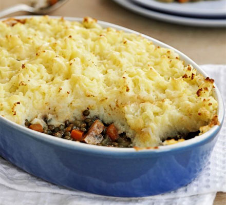 Golden veggie shepherd’s pie