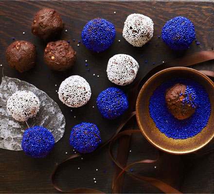 Choc hazelnut truffles