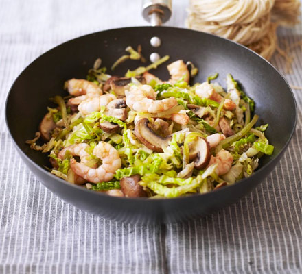 Prawn & mushroom five-spice stir-fry