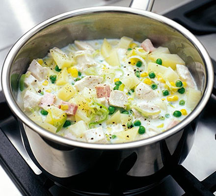 Chunky chicken & ham chowder