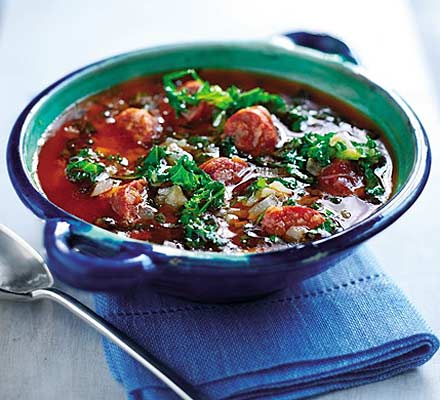 Kale & chorizo broth