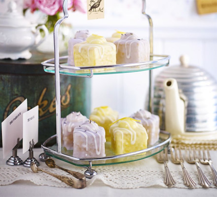 Lemon & lavender fondant fancies