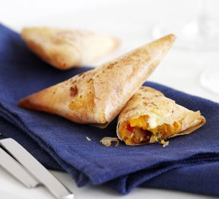 Sweet potato & ginger parcels