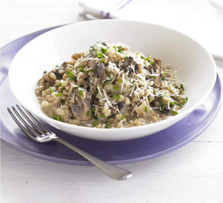 Spelt & wild mushroom risotto