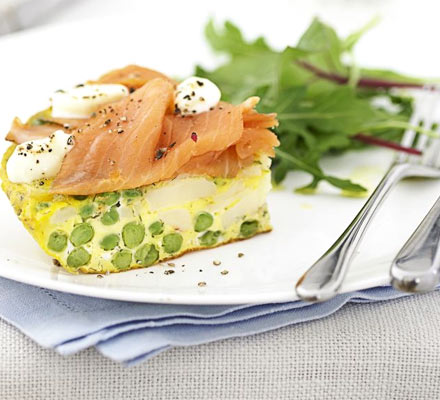 Smoked salmon & mascarpone tortilla