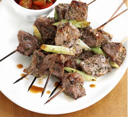 Provençal pork skewers