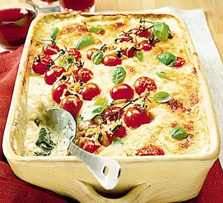 Fresh lasagne with pesto