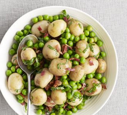 Pea, pancetta & potato salad