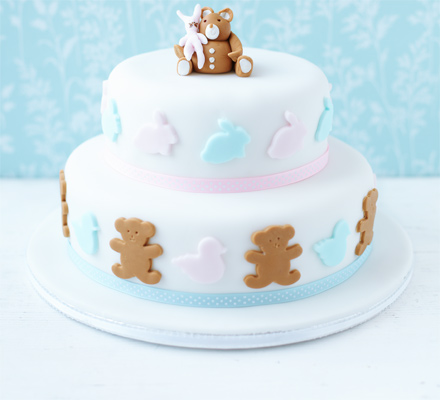 Teddy Christening cake