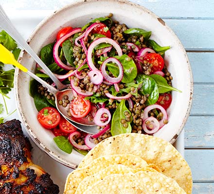 Lentil & tomato salad