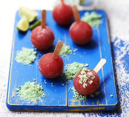 Pink melon lollies