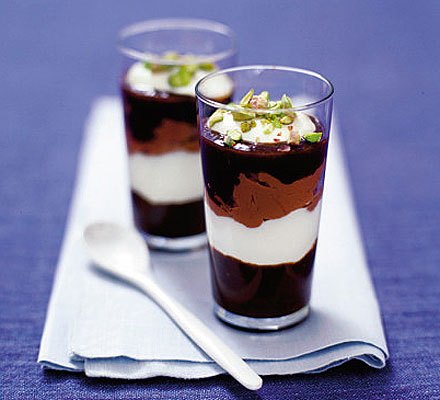 Dark chocolate & prune mousse