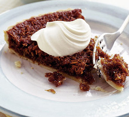 Rum & coconut treacle tart