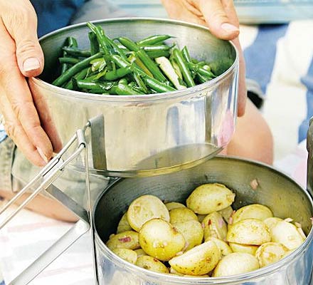 Greens with herby lemon vinaigrette