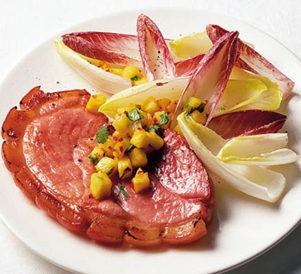 Gammon with pineapple salsa