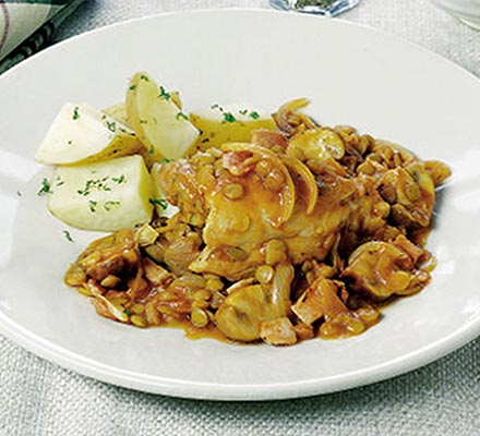 One-pot lentil chicken