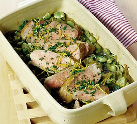 Roast pork with lemon gremolata