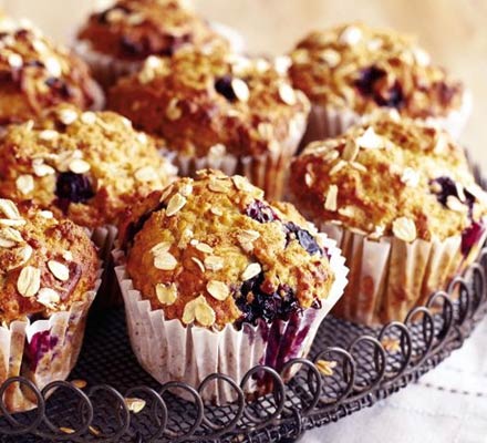 Banana & blueberry muffins