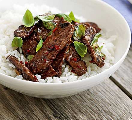 Thai beef stir-fry