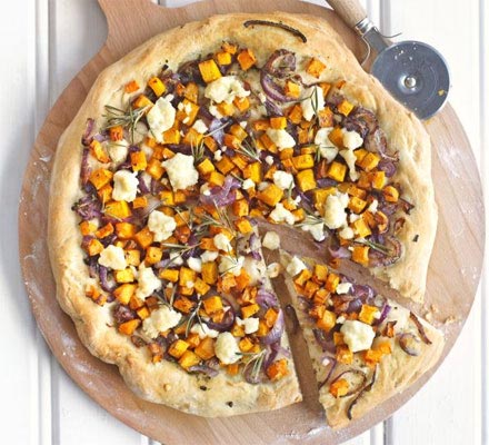 Butternut & rosemary pizza