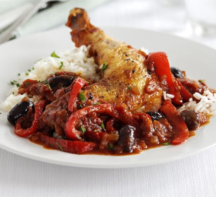 Spicy chicken cacciatore