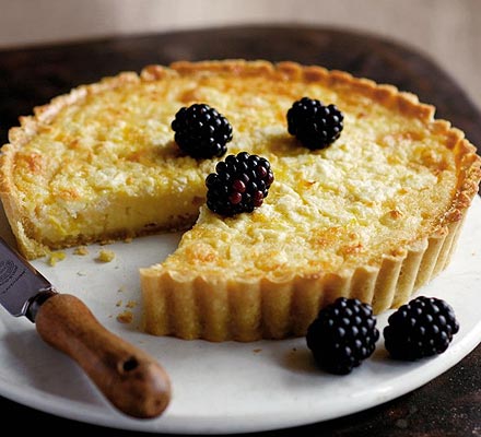 Sweet lemon & goat’s cheese tart