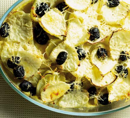 Fennel & black olive gratin